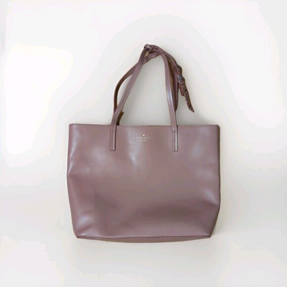 Kate Spade New York Karla Cityscape Pink Leather Tote Bag - Picture 1 of 13